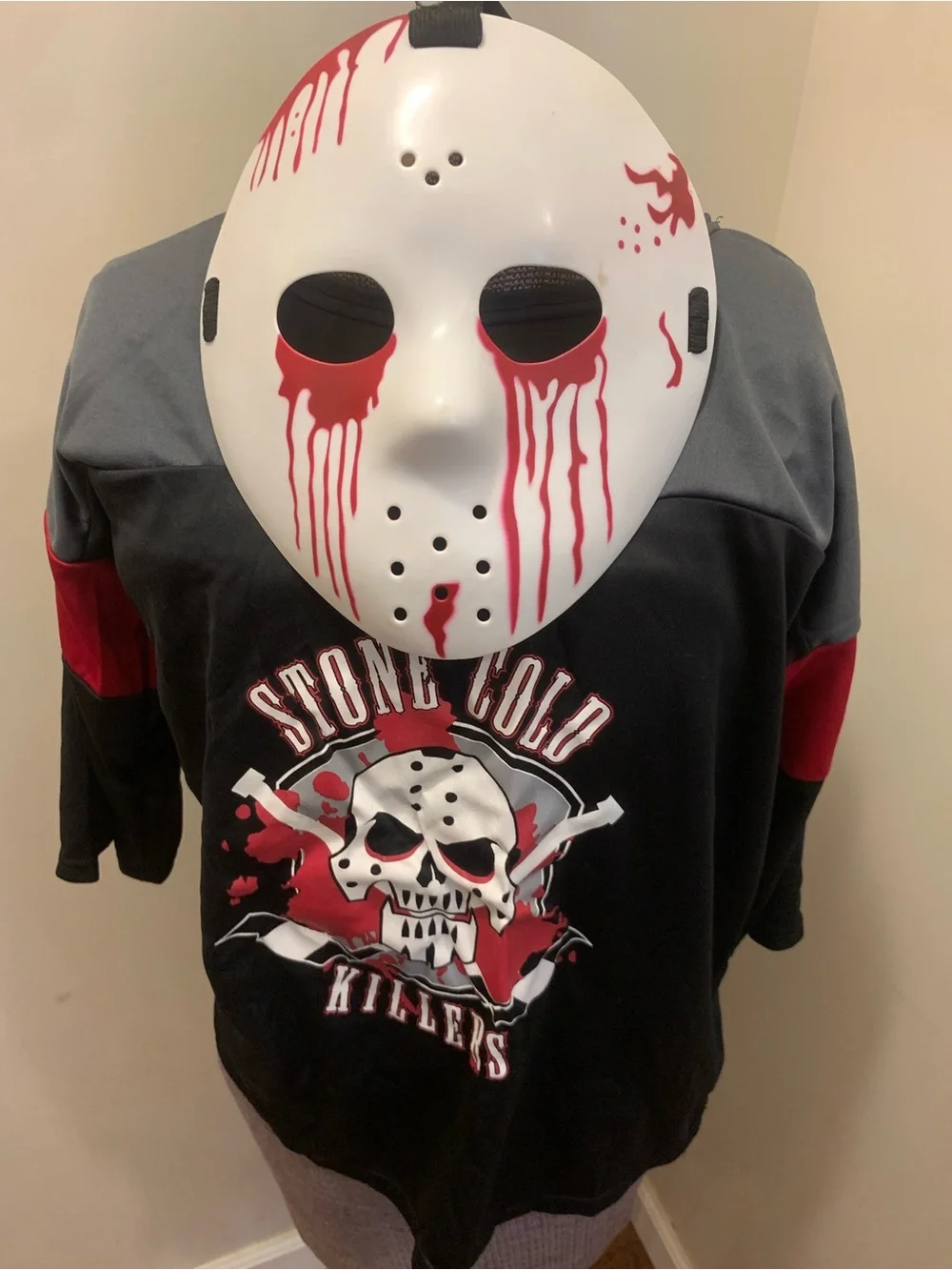 Blood Sport Child Hockey Costume - Black and Red